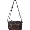 Leather Crossbody Bag with Adjustable Strap Brown: Audrey