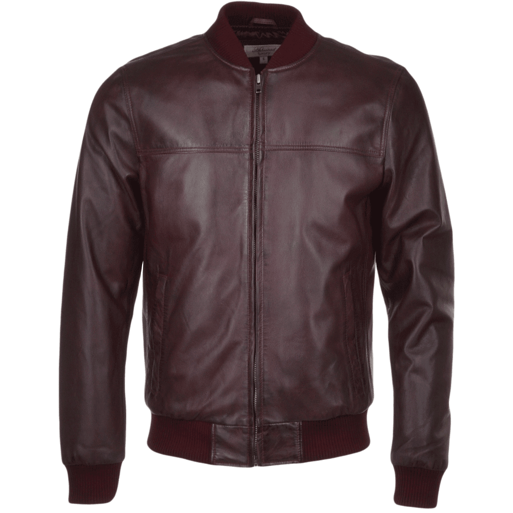 Leather Bomber Jacket Oxblood: FO WILLIE