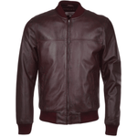 Leather Bomber Jacket Oxblood: FO WILLIE