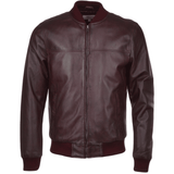 Leather Bomber Jacket Oxblood: FO WILLIE