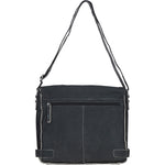 Men's Leather Messenger Bag Black: 8353