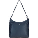 Chic Leather Shoulder Bag & Secure Zip Closure Navy: Antrim
