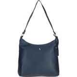 Chic Leather Shoulder Bag & Secure Zip Closure Navy: Antrim