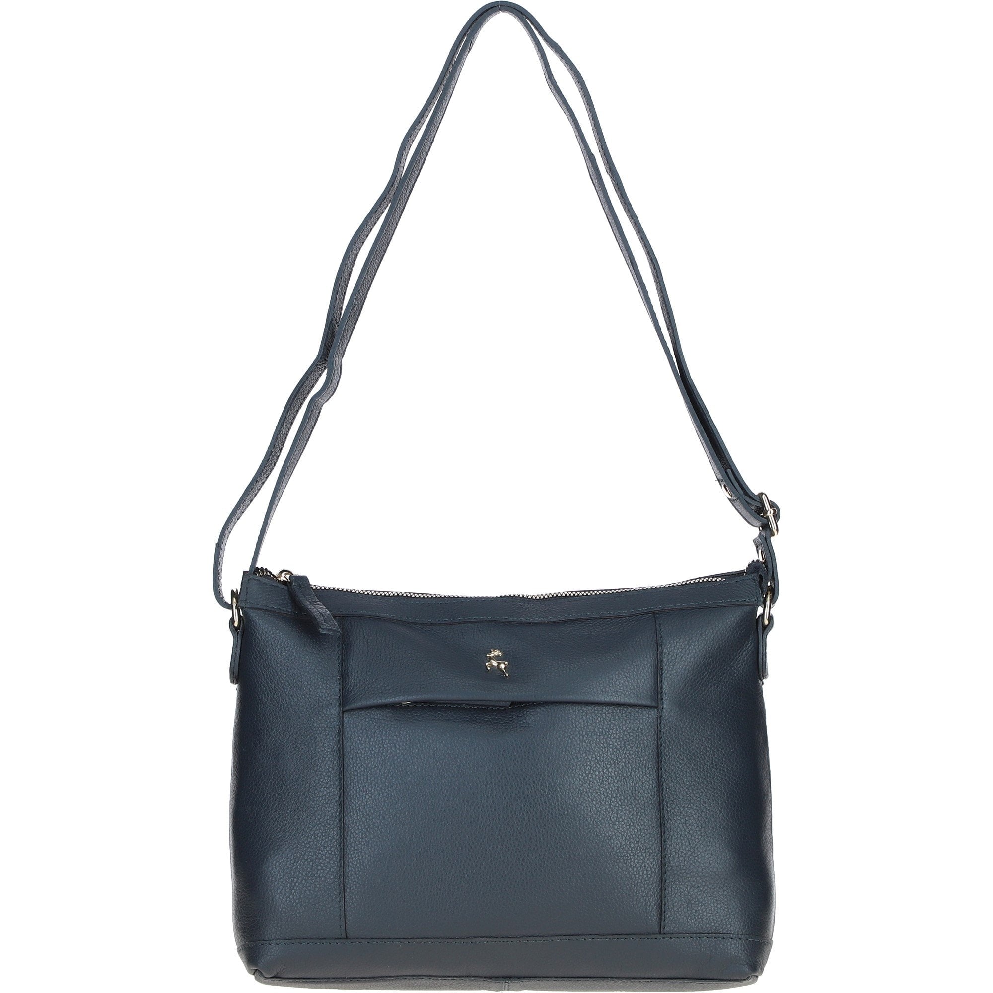 Ashwood Ladies Leather Shoulder Bag Navy: AJ1