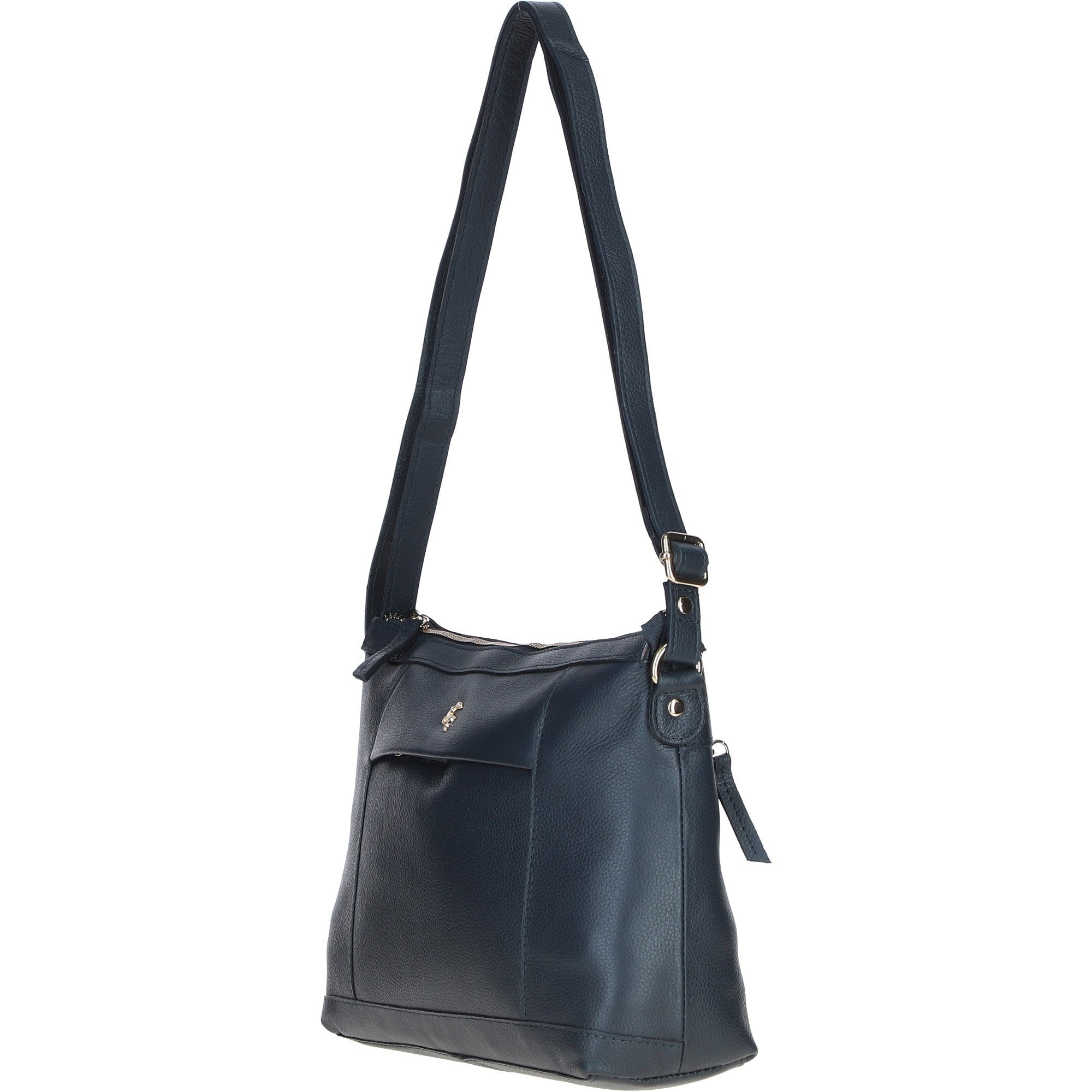 Ashwood Ladies Leather Shoulder Bag Navy: AJ1