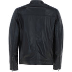 Mens Leather Biker Jacket Black: G-6200