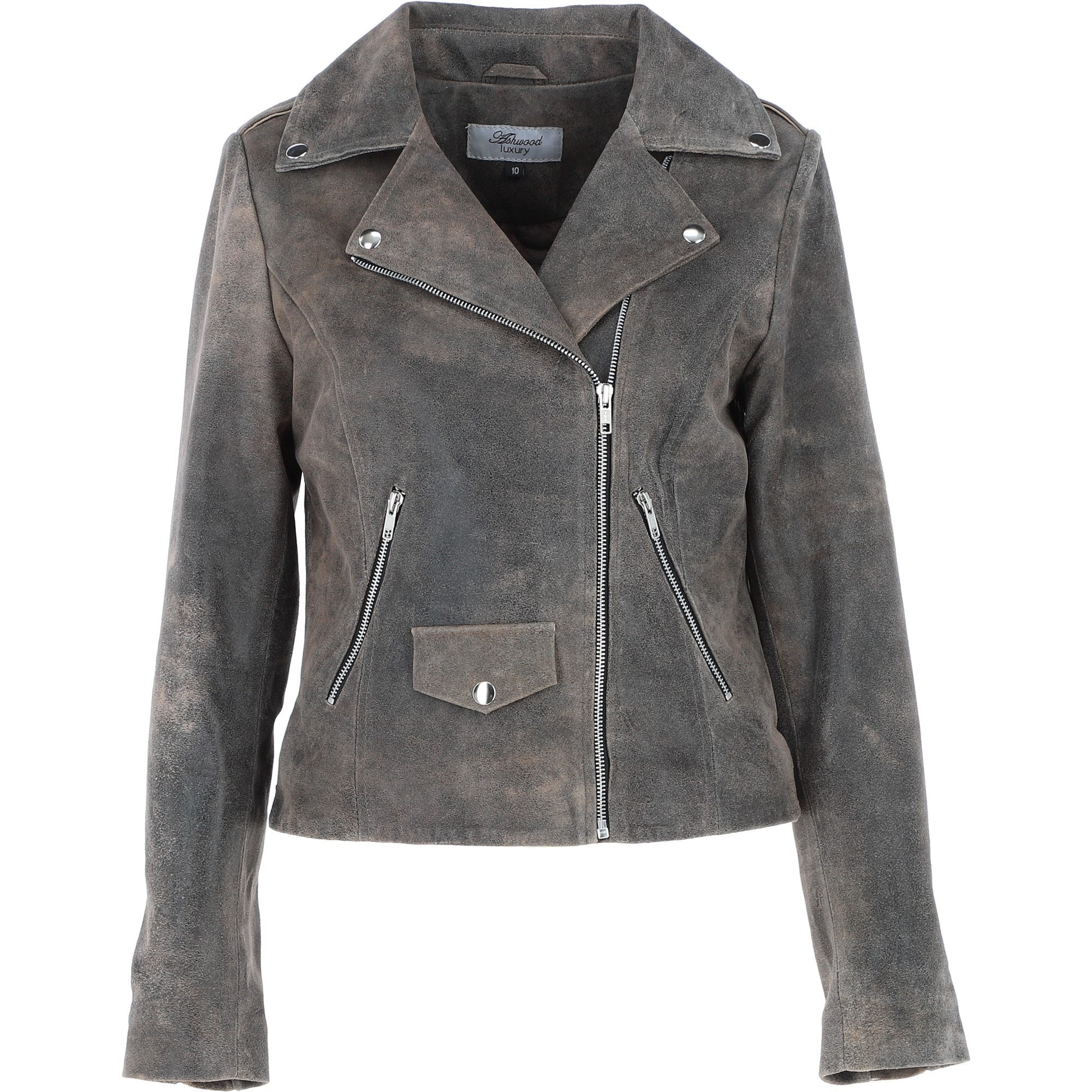 Exquisite Ashwood Leather Ladies Biker Jacket Antique: AWL-1881