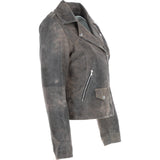 Exquisite Ashwood Leather Ladies Biker Jacket Antique: AWL-1881