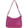 Leather Shoulder Bag with Zip & Magnetic Pocket Berry: Meath