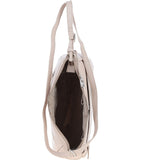 Leather Shoulder Bag with Zip & Magnetic Pocket Mushroom: Meath