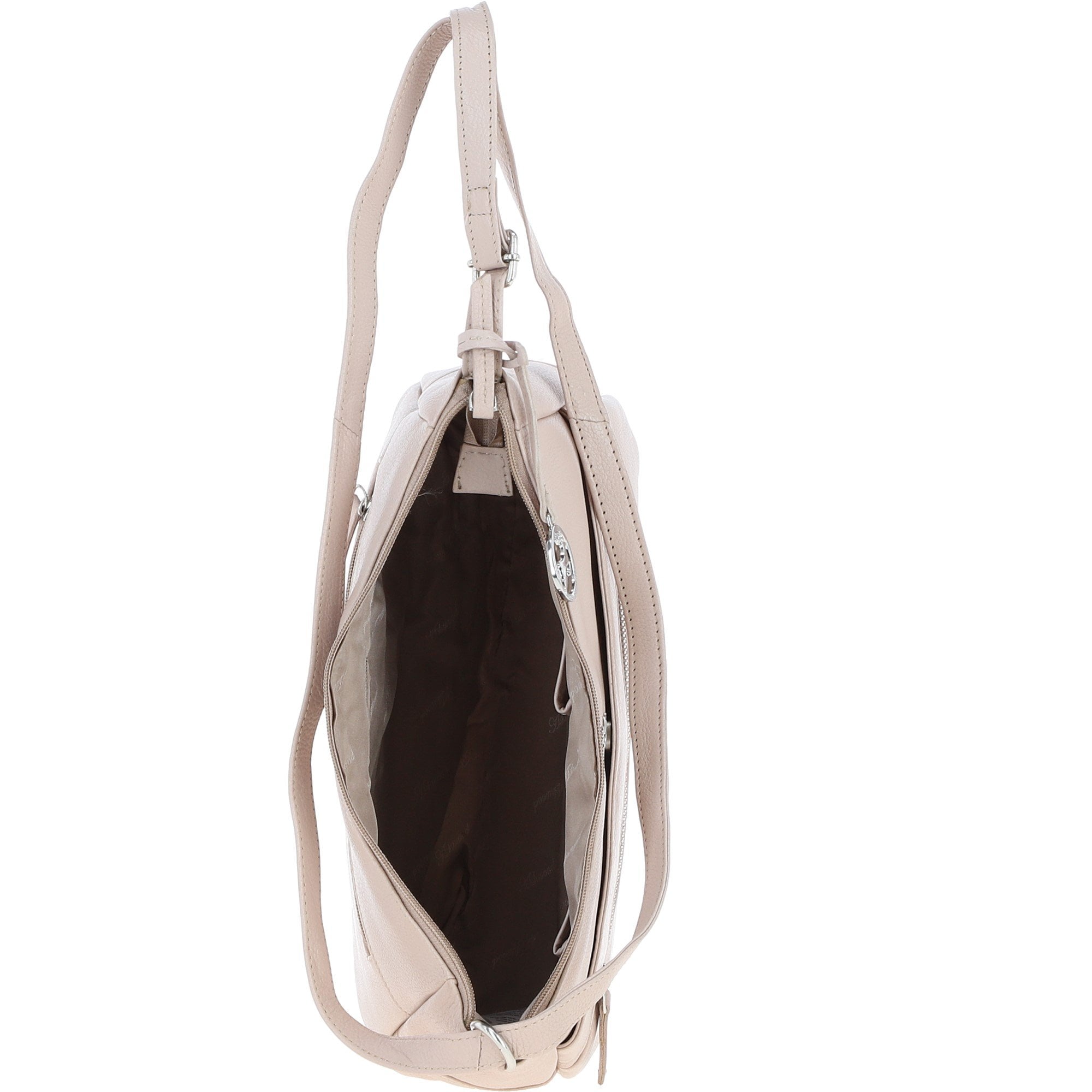 Leather Shoulder Bag with Zip & Magnetic Pocket Mushroom: Meath