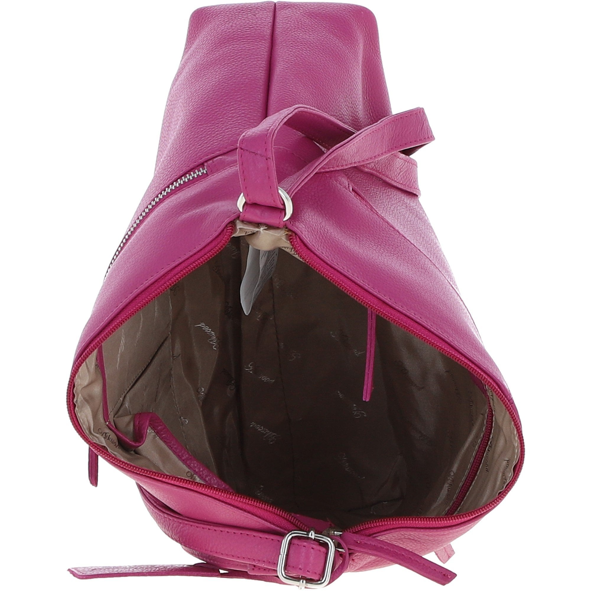 Sleek Luxe Leather Shoulder Bag Berry: Mourne
