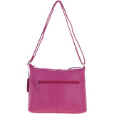Sleek Luxe Leather Shoulder Bag Berry: Mourne