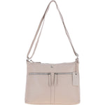 Sleek Luxe Leather Shoulder Bag Mushroom: Mourne