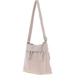 Sleek Luxe Leather Shoulder Bag Mushroom: Mourne