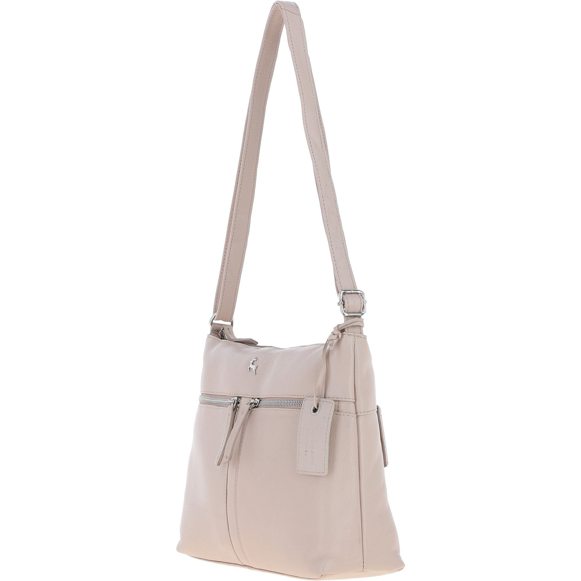 Sleek Luxe Leather Shoulder Bag Mushroom: Mourne