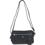 Ashwood Leather Crossbody X Shoulder Bag Black: Sterling