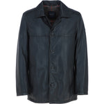 Trapper Lamb Leather Brando Collared Jacket Black: Box