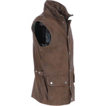 Mens Leather Gilet Brown 27: M-15 Vest-2