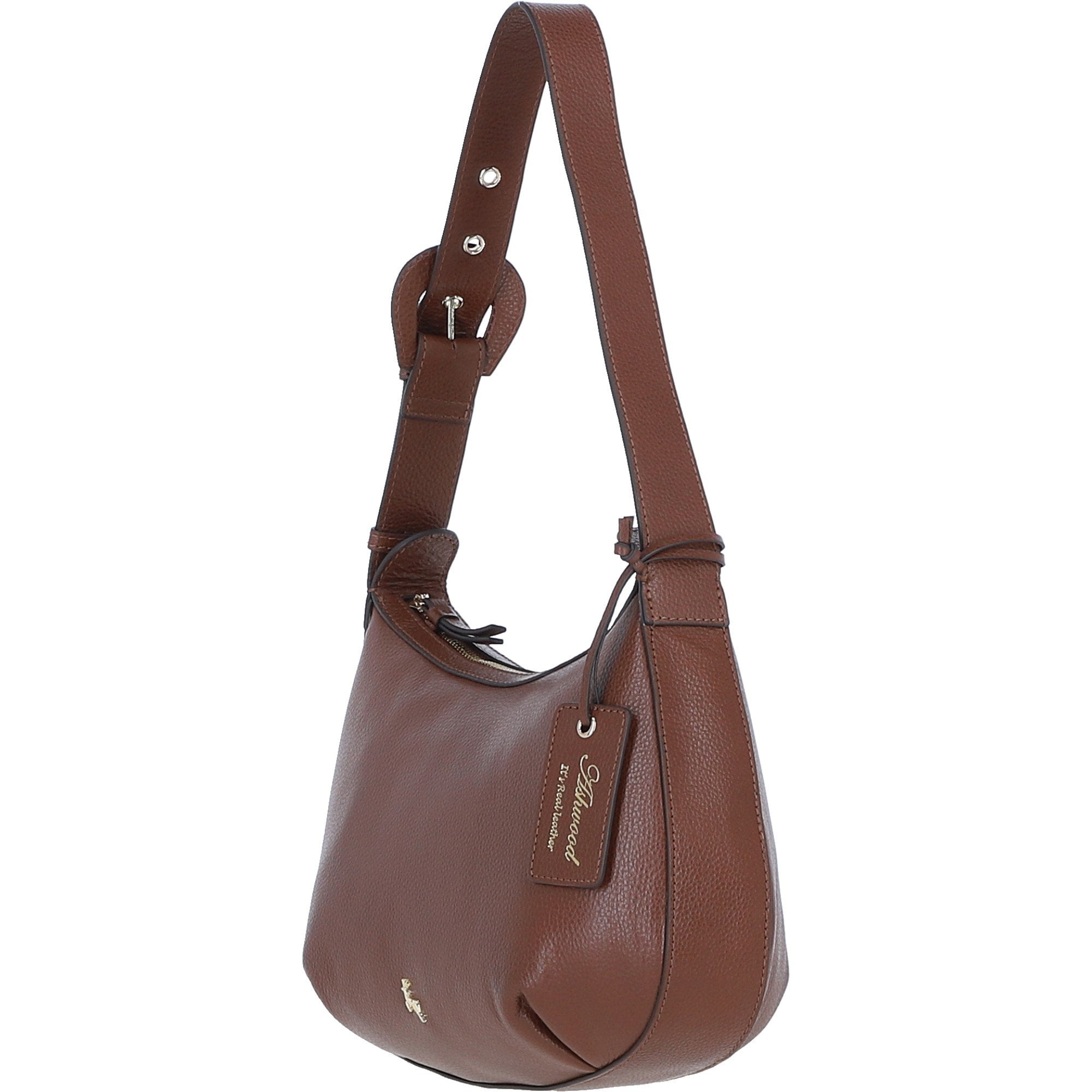 Ashwood Leather Shoulder Bag 2 Tone Tan: 64732
