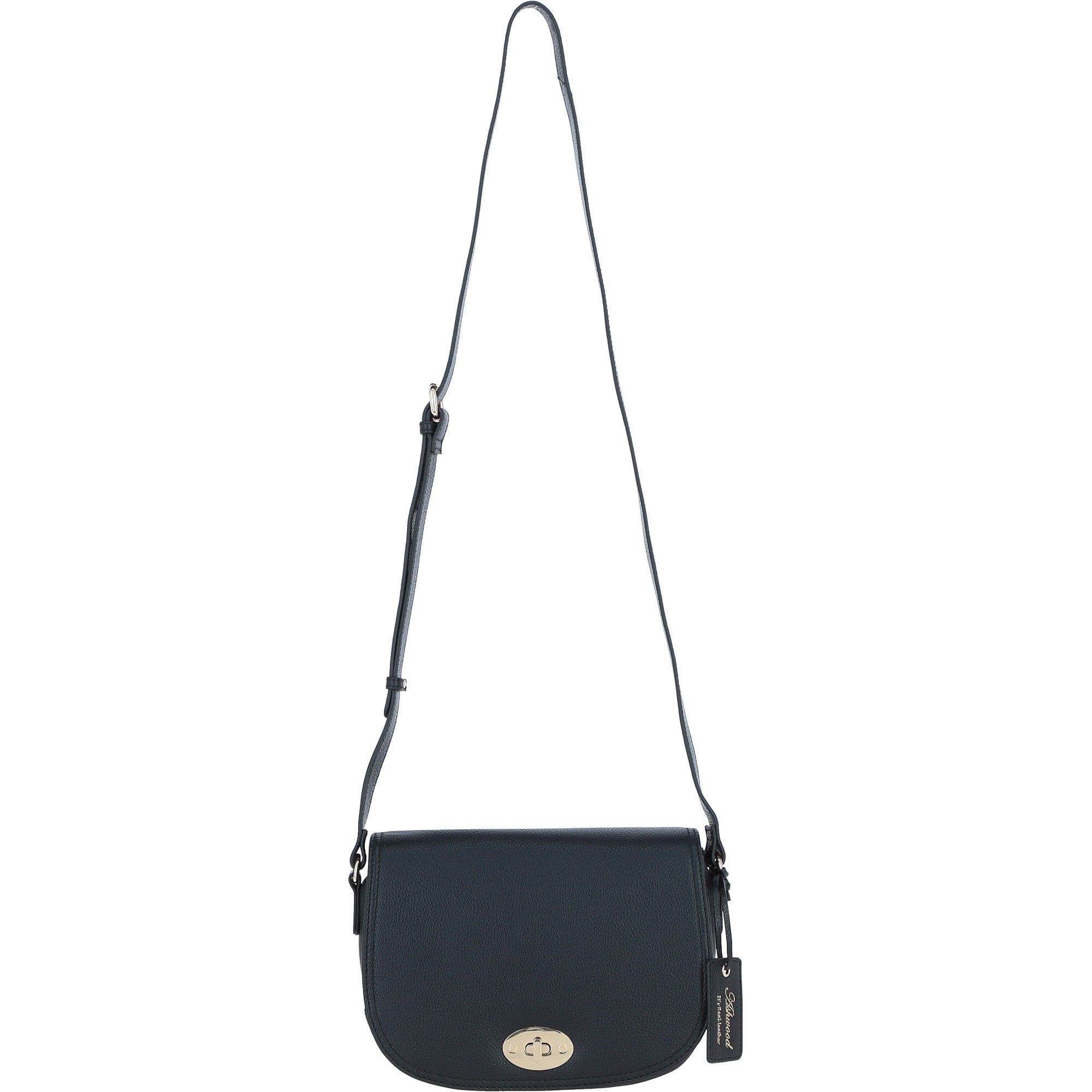 Ashwood Leather Crossbody Bag with Twist Lock Black: 64787