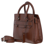 Ashwood Leather Handbag with Detachable Crossbody Strap 2 Tone Tan: 64747