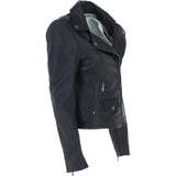 Exquisite Ashwood Leather Ladies Biker Jacket Black: AWL-1881