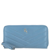 Ashwood Luxury Leather RFID-Protected Purse Denim: 32049