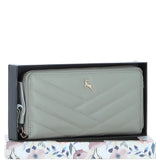 Ashwood Luxury Leather RFID-Protected Purse Sage: 32049