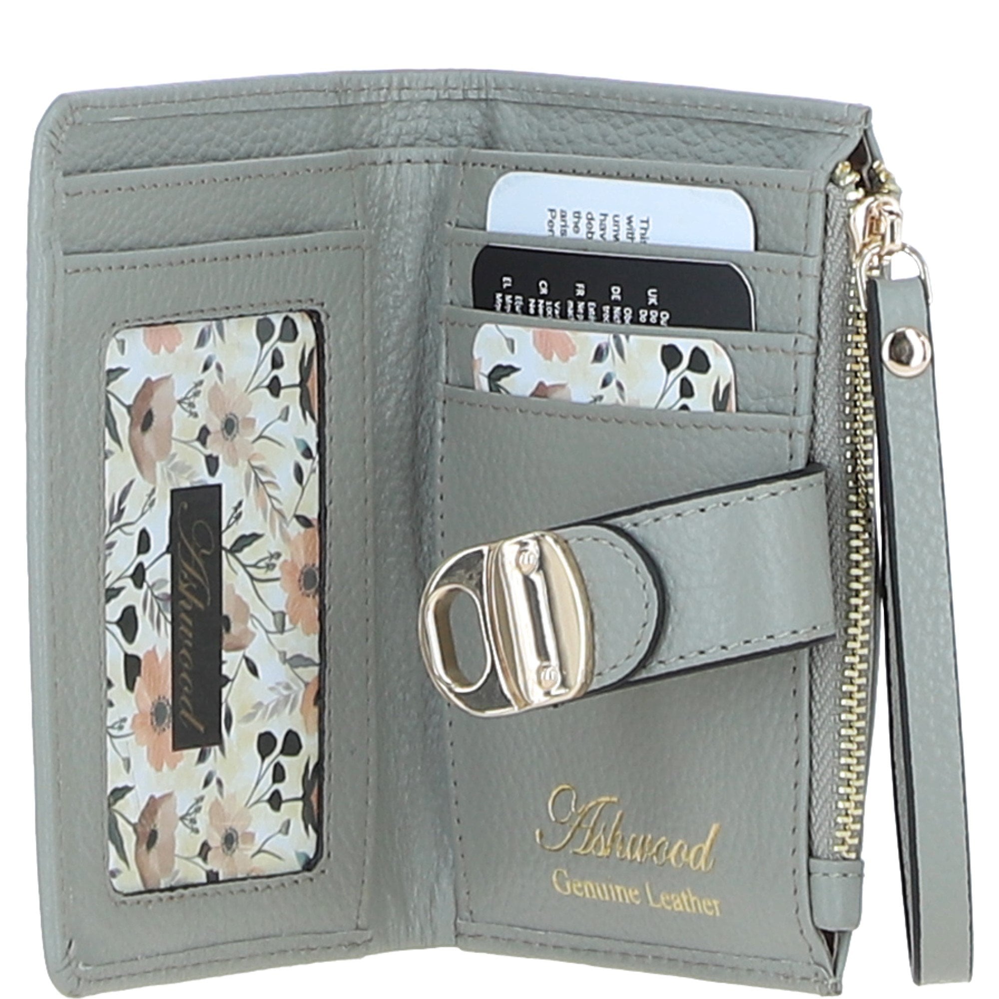Ashwood Small Ladies Leather Purse Sage: 32047