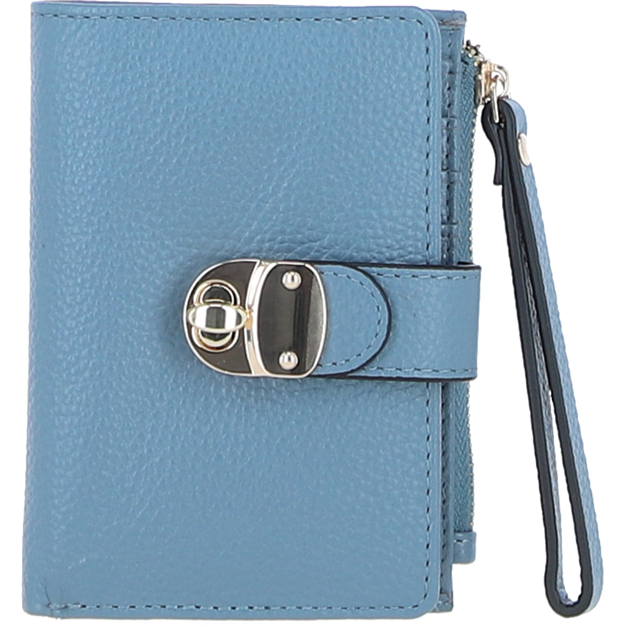 Ashwood Small Ladies Leather Purse Denim: 32047