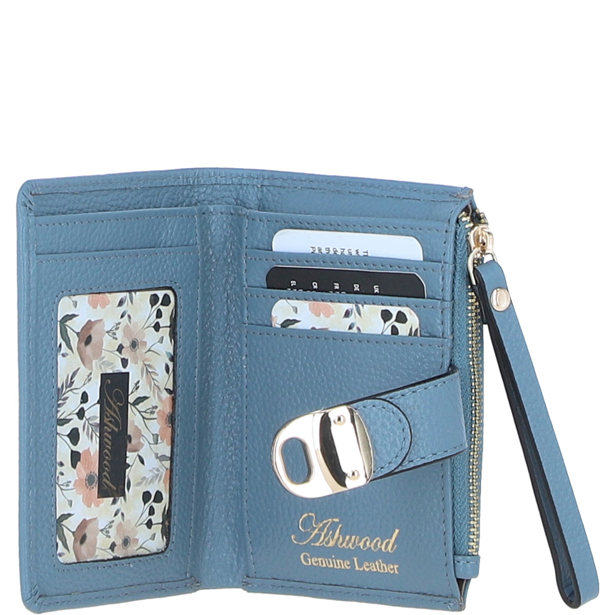 Ashwood Small Ladies Leather Purse Denim: 32047