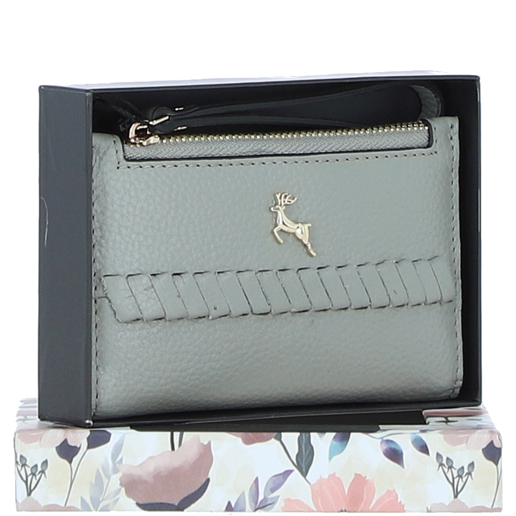 Ashwood Elegant Ladies' Small Leather Purse Sage: 32056