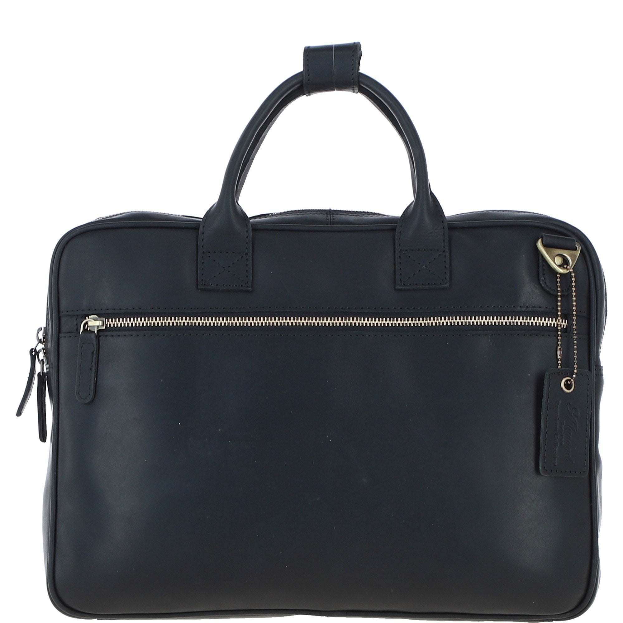 Medium Luxury Leather Ipad Work Bag Black: K-46