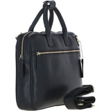 Medium Luxury Leather Ipad Work Bag Black: K-46