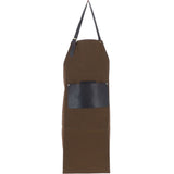 Fenland Canvas & Leather Apron Brandy/green: FEN-760