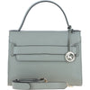 Elegant Ashwood Leather Handbag with Detachable Crossbody Strap Sage: 64731