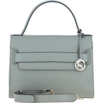 Elegant Ashwood Leather Handbag with Detachable Crossbody Strap Sage: 64731