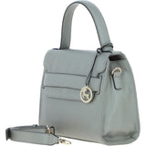 Elegant Ashwood Leather Handbag with Detachable Crossbody Strap Sage: 64731