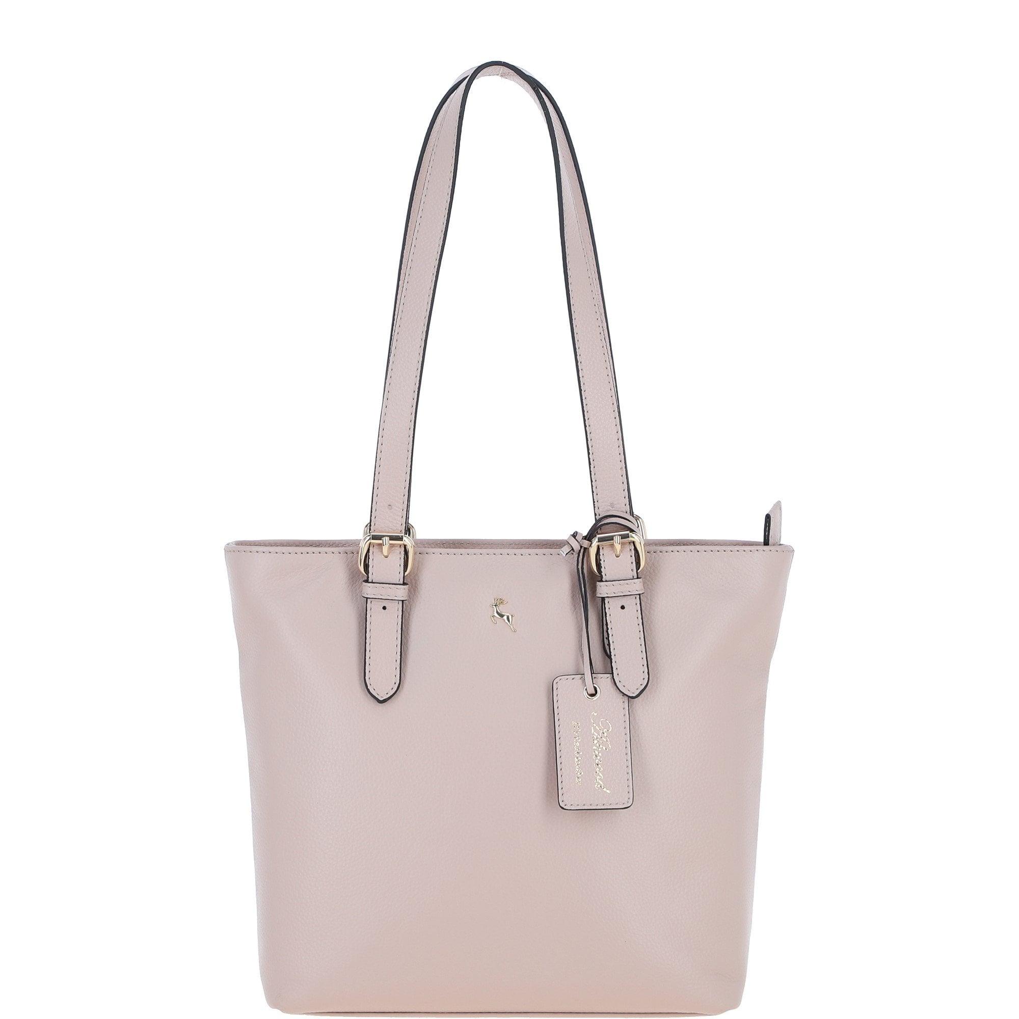 Elegant Shoulder Bag with Adjustable Straps Beige: 64562