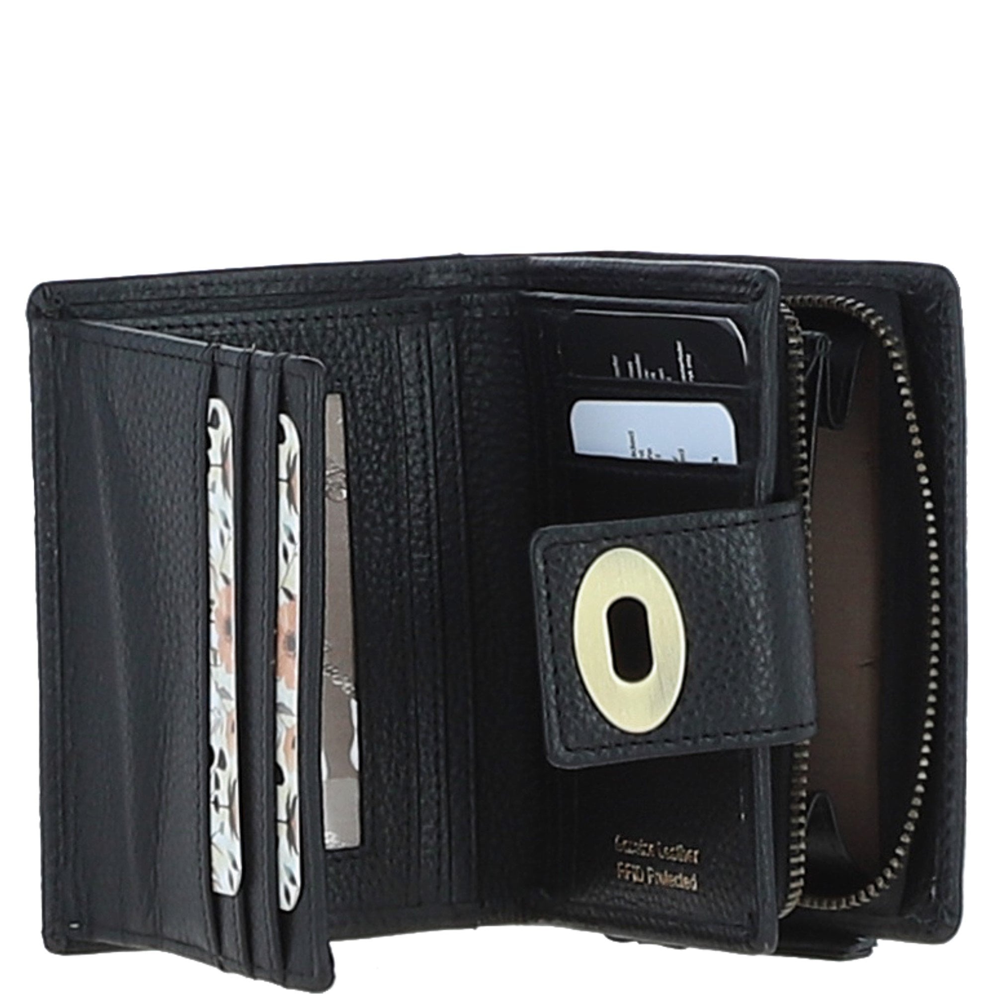 Elegant Ashwood Leather Purse Black: Y-60
