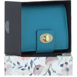 Elegant Ashwood Leather Purse Turquoise: Y-60