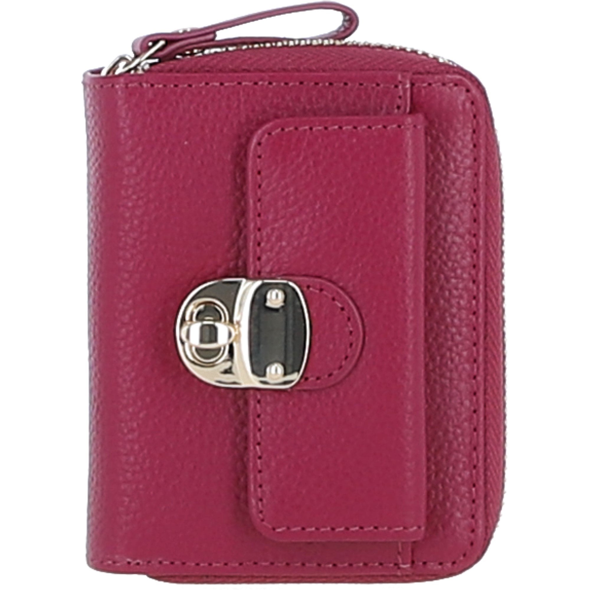 Ashwood Stylish Leather Purse Raspberry: Y-50