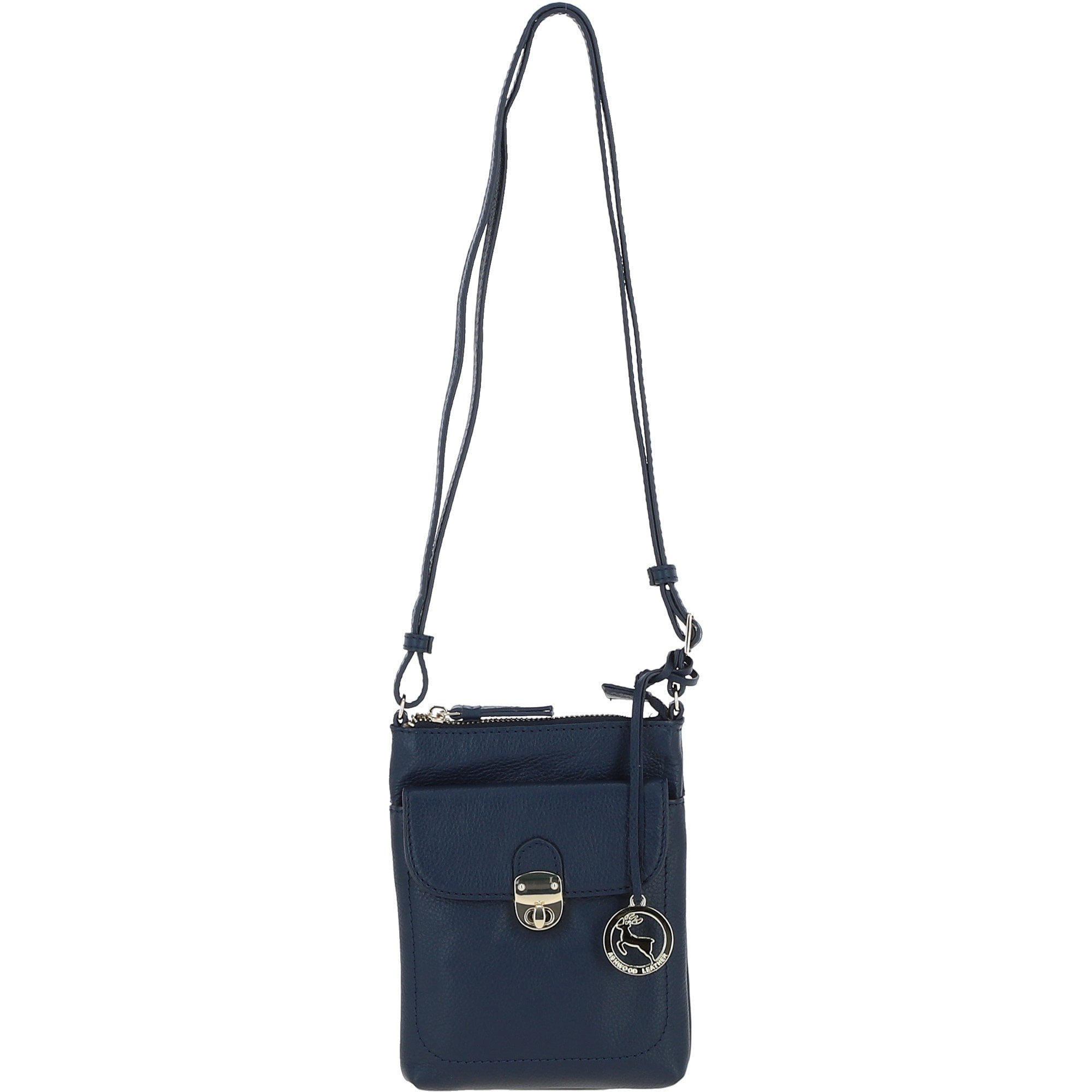 Ashwood Leather Crossbody Bag Navy: Y-51