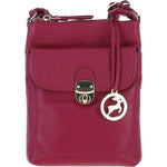 Ashwood Leather Crossbody Bag Raspberry: Y-51