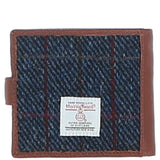 ​Ashwood Leather & Harris Tweed® Cloth Bi-Fold Wallet Tan/Mix: TW-80-21-TM