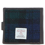 Ashwood Leather & Harris Tweed® Cloth Bi-Fold Wallet Brown/Mix: TW-80-22-BM