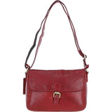 Vintage Leather Cross Body Shoulder Bag Red – G22
