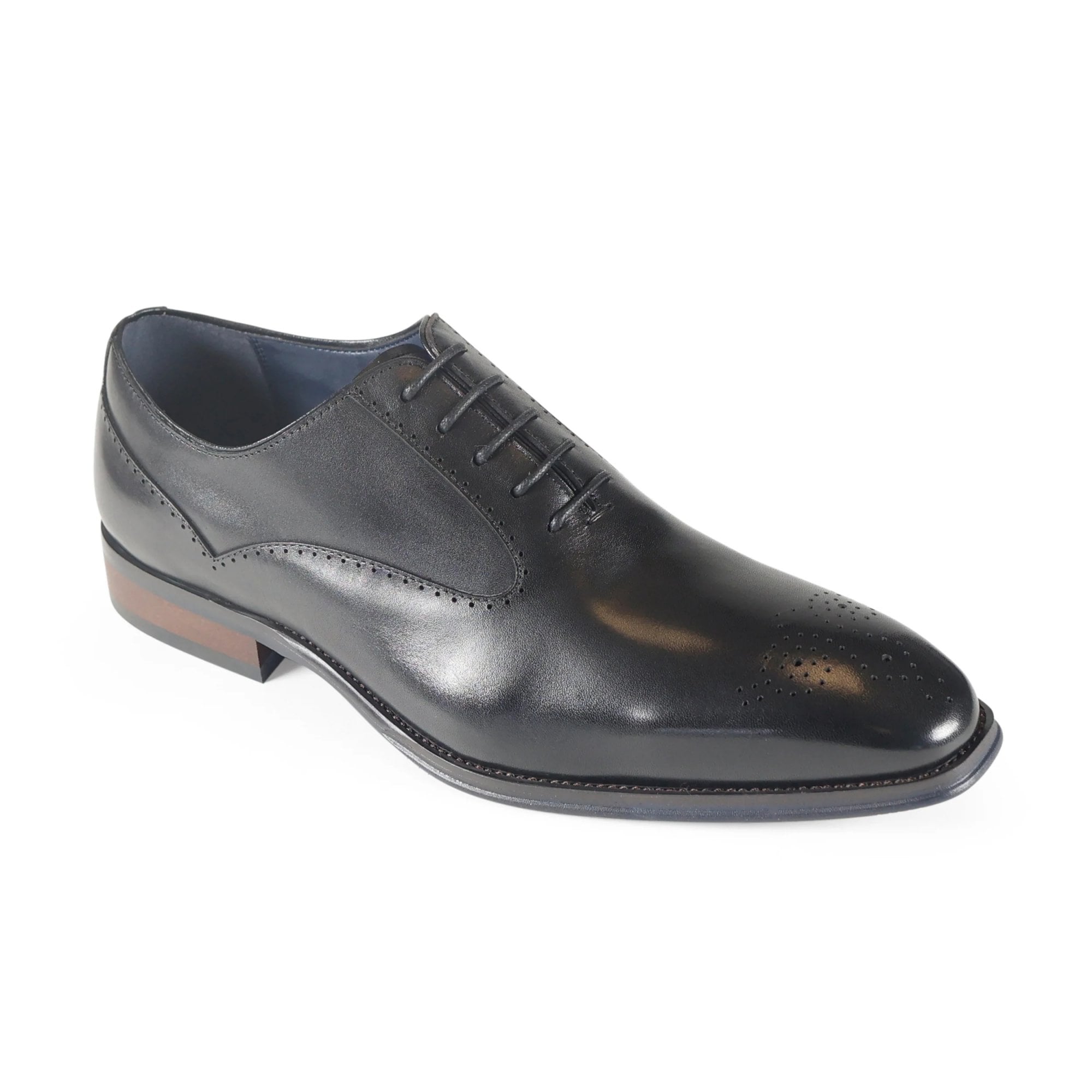 Azor Classic Leather Men's Oxford Shoe Black: LC RICARDO