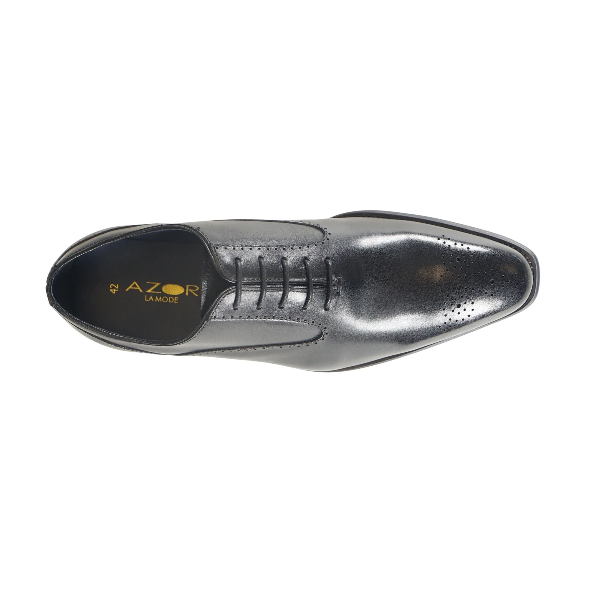 Azor Classic Leather Men's Oxford Shoe Black: LC RICARDO